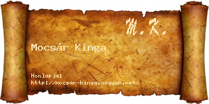Mocsár Kinga névjegykártya
